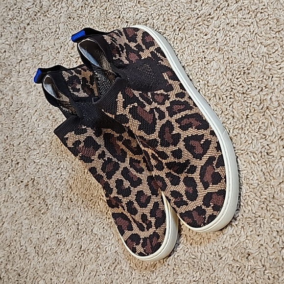 Rothys Leopard Print High Top Loafers - Picture 1 of 5